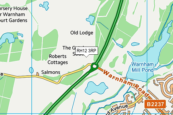 RH12 3RP map - OS VectorMap District (Ordnance Survey)