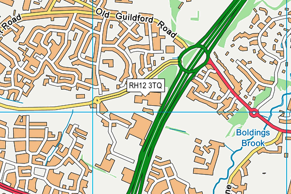 RH12 3TQ map - OS VectorMap District (Ordnance Survey)