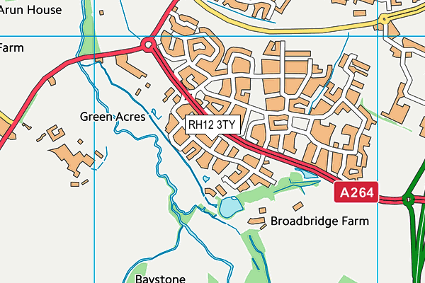 RH12 3TY map - OS VectorMap District (Ordnance Survey) RH12 3TY map - OS VectorMap District (Ordnance Survey)