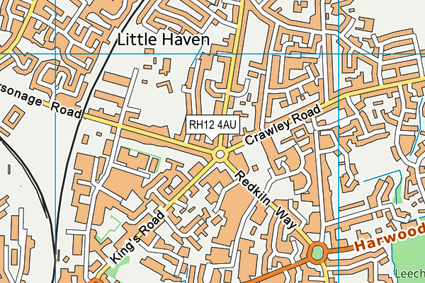 RH12 4AU map - OS VectorMap District (Ordnance Survey) RH12 4AU map - OS VectorMap District (Ordnance Survey)
