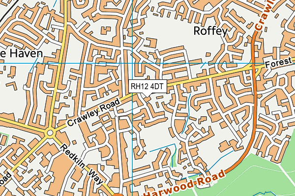 RH12 4DT map - OS VectorMap District (Ordnance Survey) RH12 4DT map - OS VectorMap District (Ordnance Survey)
