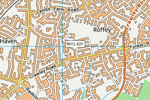 RH12 4DY map - OS VectorMap District (Ordnance Survey) RH12 4DY map - OS VectorMap District (Ordnance Survey)