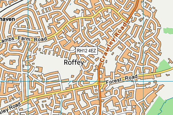 RH12 4EZ map - OS VectorMap District (Ordnance Survey) RH12 4EZ map - OS VectorMap District (Ordnance Survey)