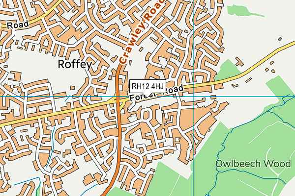 RH12 4HJ map - OS VectorMap District (Ordnance Survey) RH12 4HJ map - OS VectorMap District (Ordnance Survey)