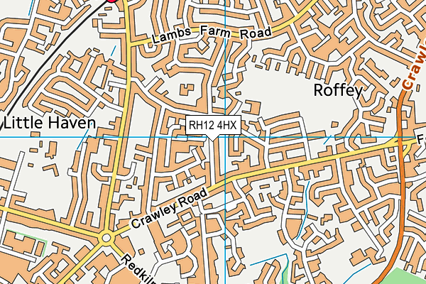 RH12 4HX map - OS VectorMap District (Ordnance Survey) RH12 4HX map - OS VectorMap District (Ordnance Survey)