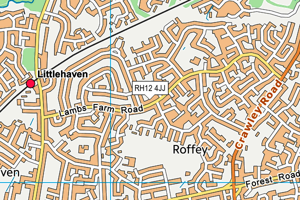 RH12 4JJ map - OS VectorMap District (Ordnance Survey) RH12 4JJ map - OS VectorMap District (Ordnance Survey)