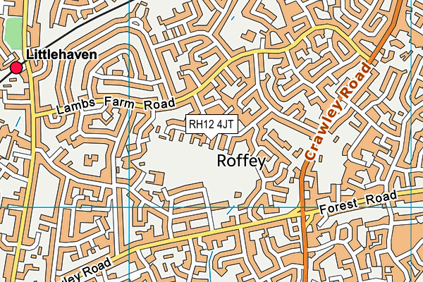 RH12 4JT map - OS VectorMap District (Ordnance Survey) RH12 4JT map - OS VectorMap District (Ordnance Survey)