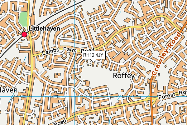 RH12 4JY map - OS VectorMap District (Ordnance Survey) RH12 4JY map - OS VectorMap District (Ordnance Survey)