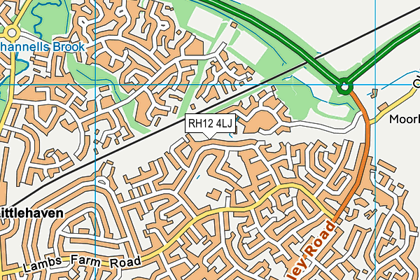 RH12 4LJ map - OS VectorMap District (Ordnance Survey) RH12 4LJ map - OS VectorMap District (Ordnance Survey)