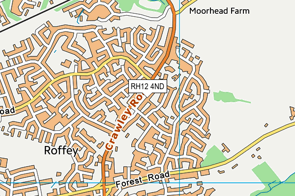 RH12 4ND map - OS VectorMap District (Ordnance Survey) RH12 4ND map - OS VectorMap District (Ordnance Survey)