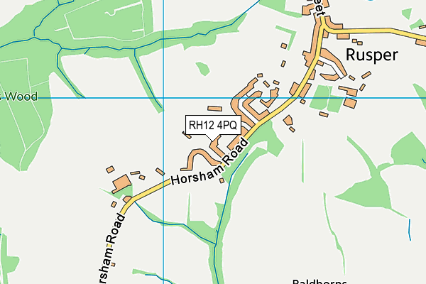 RH12 4PQ map - OS VectorMap District (Ordnance Survey) RH12 4PQ map - OS VectorMap District (Ordnance Survey)