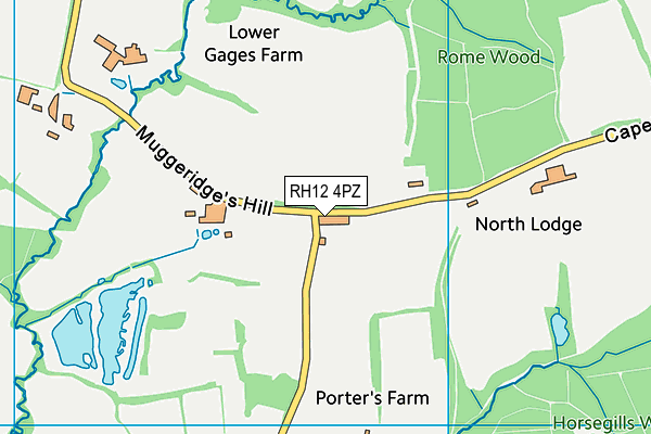 RH12 4PZ map - OS VectorMap District (Ordnance Survey) RH12 4PZ map - OS VectorMap District (Ordnance Survey)