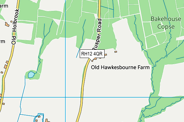 RH12 4QR map - OS VectorMap District (Ordnance Survey) RH12 4QR map - OS VectorMap District (Ordnance Survey)