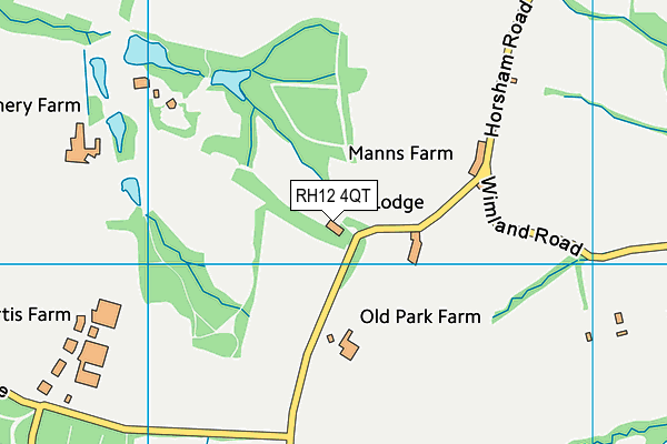 RH12 4QT map - OS VectorMap District (Ordnance Survey) RH12 4QT map - OS VectorMap District (Ordnance Survey)