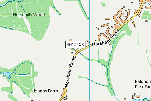 RH12 4QX map - OS VectorMap District (Ordnance Survey) RH12 4QX map - OS VectorMap District (Ordnance Survey)
