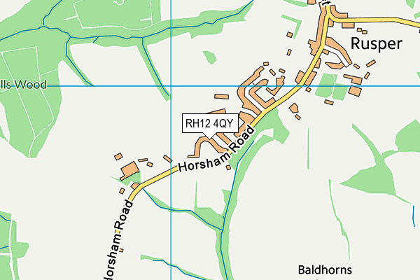 RH12 4QY map - OS VectorMap District (Ordnance Survey) RH12 4QY map - OS VectorMap District (Ordnance Survey)