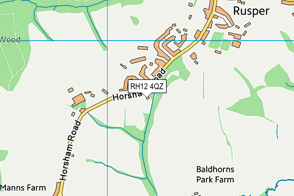 RH12 4QZ map - OS VectorMap District (Ordnance Survey) RH12 4QZ map - OS VectorMap District (Ordnance Survey)