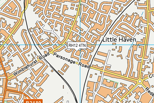 RH12 4TN map - OS VectorMap District (Ordnance Survey) RH12 4TN map - OS VectorMap District (Ordnance Survey)