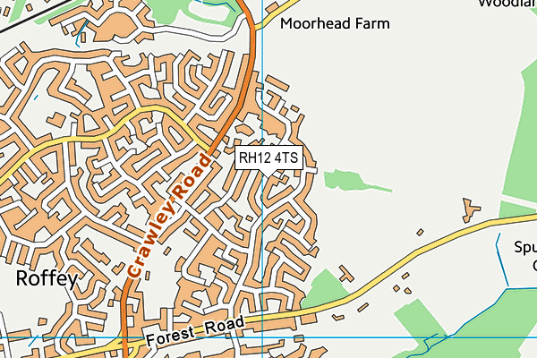 RH12 4TS map - OS VectorMap District (Ordnance Survey) RH12 4TS map - OS VectorMap District (Ordnance Survey)