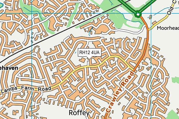 RH12 4UA map - OS VectorMap District (Ordnance Survey) RH12 4UA map - OS VectorMap District (Ordnance Survey)