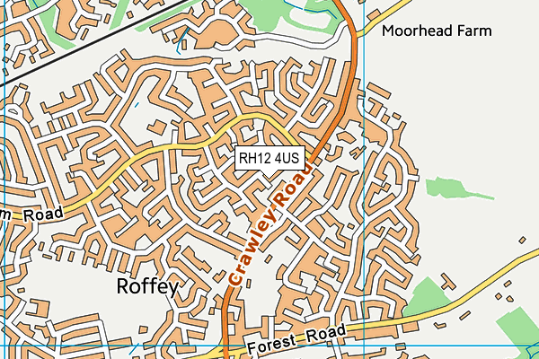 RH12 4US map - OS VectorMap District (Ordnance Survey) RH12 4US map - OS VectorMap District (Ordnance Survey)
