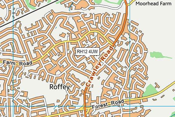 RH12 4UW map - OS VectorMap District (Ordnance Survey) RH12 4UW map - OS VectorMap District (Ordnance Survey)
