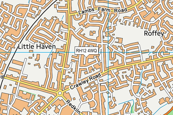 RH12 4WQ map - OS VectorMap District (Ordnance Survey) RH12 4WQ map - OS VectorMap District (Ordnance Survey)