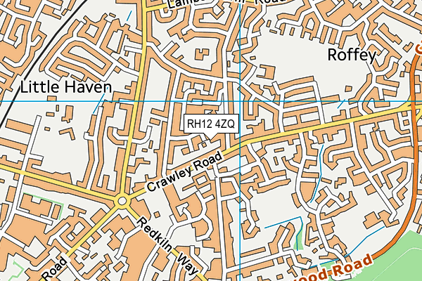 RH12 4ZQ map - OS VectorMap District (Ordnance Survey) RH12 4ZQ map - OS VectorMap District (Ordnance Survey)