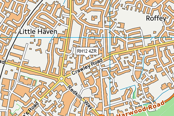 RH12 4ZR map - OS VectorMap District (Ordnance Survey) RH12 4ZR map - OS VectorMap District (Ordnance Survey)