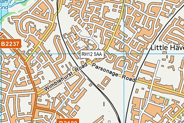 RH12 5AA map - OS VectorMap District (Ordnance Survey) RH12 5AA map - OS VectorMap District (Ordnance Survey)