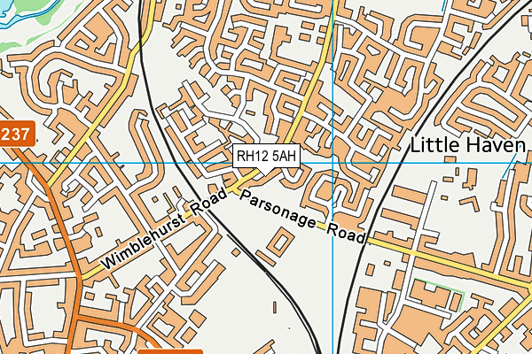 RH12 5AH map - OS VectorMap District (Ordnance Survey) RH12 5AH map - OS VectorMap District (Ordnance Survey)
