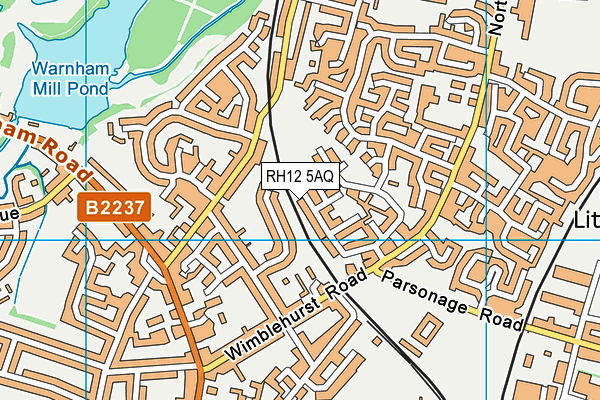 RH12 5AQ map - OS VectorMap District (Ordnance Survey) RH12 5AQ map - OS VectorMap District (Ordnance Survey)