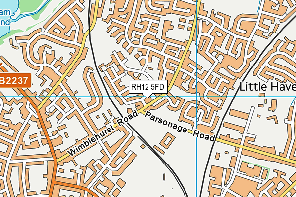 RH12 5FD map - OS VectorMap District (Ordnance Survey) RH12 5FD map - OS VectorMap District (Ordnance Survey)