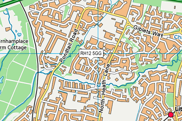 RH12 5GG map - OS VectorMap District (Ordnance Survey) RH12 5GG map - OS VectorMap District (Ordnance Survey)