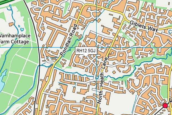 RH12 5GJ map - OS VectorMap District (Ordnance Survey) RH12 5GJ map - OS VectorMap District (Ordnance Survey)