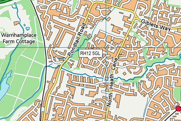 RH12 5GL map - OS VectorMap District (Ordnance Survey) RH12 5GL map - OS VectorMap District (Ordnance Survey)