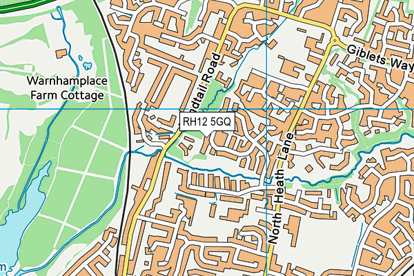 RH12 5GQ map - OS VectorMap District (Ordnance Survey) RH12 5GQ map - OS VectorMap District (Ordnance Survey)