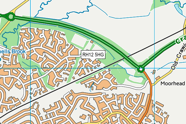 RH12 5HG map - OS VectorMap District (Ordnance Survey) RH12 5HG map - OS VectorMap District (Ordnance Survey)