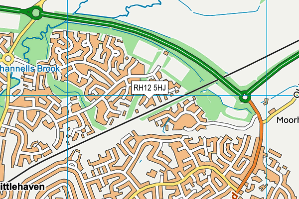 RH12 5HJ map - OS VectorMap District (Ordnance Survey) RH12 5HJ map - OS VectorMap District (Ordnance Survey)