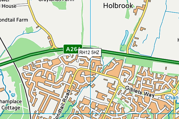 RH12 5HZ map - OS VectorMap District (Ordnance Survey) RH12 5HZ map - OS VectorMap District (Ordnance Survey)
