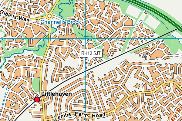 RH12 5JT map - OS VectorMap District (Ordnance Survey) RH12 5JT map - OS VectorMap District (Ordnance Survey)