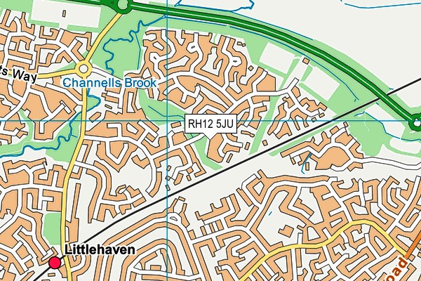 RH12 5JU map - OS VectorMap District (Ordnance Survey) RH12 5JU map - OS VectorMap District (Ordnance Survey)