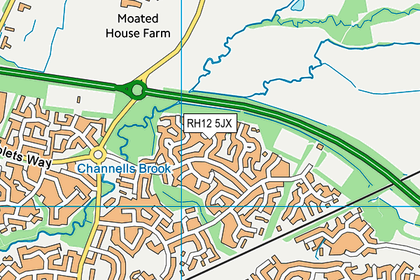 RH12 5JX map - OS VectorMap District (Ordnance Survey) RH12 5JX map - OS VectorMap District (Ordnance Survey)