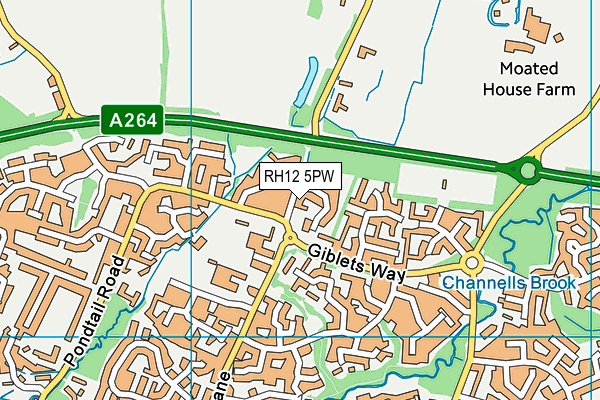 RH12 5PW map - OS VectorMap District (Ordnance Survey) RH12 5PW map - OS VectorMap District (Ordnance Survey)