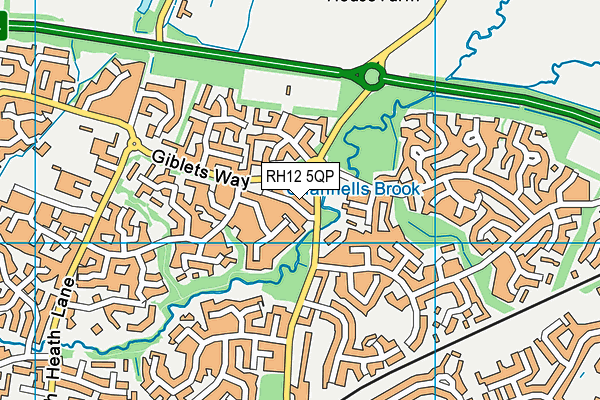 RH12 5QP map - OS VectorMap District (Ordnance Survey) RH12 5QP map - OS VectorMap District (Ordnance Survey)