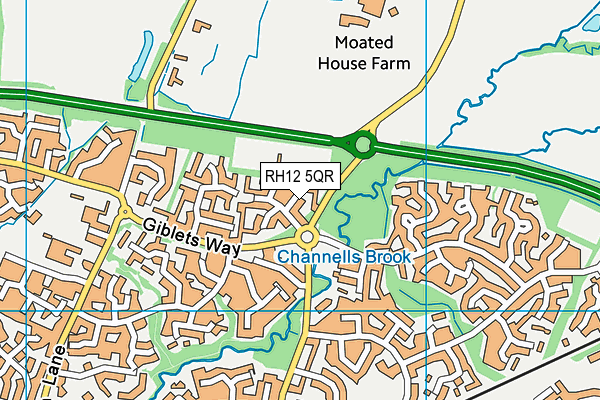 RH12 5QR map - OS VectorMap District (Ordnance Survey) RH12 5QR map - OS VectorMap District (Ordnance Survey)