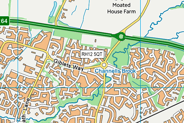 RH12 5QT map - OS VectorMap District (Ordnance Survey) RH12 5QT map - OS VectorMap District (Ordnance Survey)