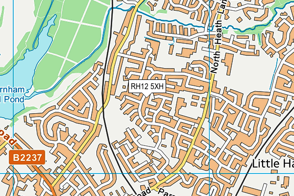 RH12 5XH map - OS VectorMap District (Ordnance Survey) RH12 5XH map - OS VectorMap District (Ordnance Survey)