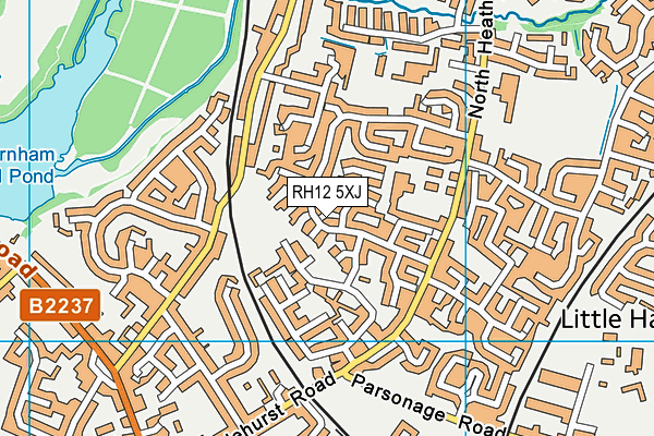RH12 5XJ map - OS VectorMap District (Ordnance Survey) RH12 5XJ map - OS VectorMap District (Ordnance Survey)