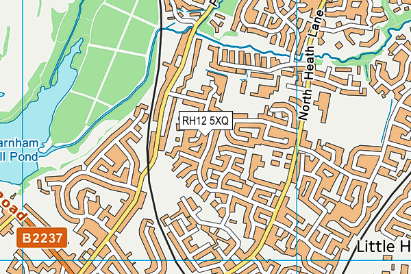 RH12 5XQ map - OS VectorMap District (Ordnance Survey) RH12 5XQ map - OS VectorMap District (Ordnance Survey)